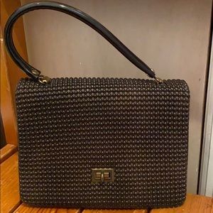 Dark Brown Beaded Purse